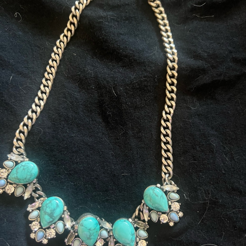 Express Turquoise and Silver Statement Necklace